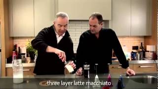 aerolatte  milk frother makes three layer caffè latte macchiato [upl. by Helen]