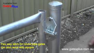 Gate Latch 2 way for round pipe and square [upl. by Surovy]