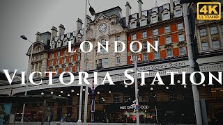 London Victoria Station Walk Through England 4K [upl. by Odnumde193]