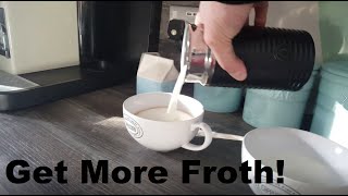 How to Get More Froth from Your Nespresso Coffee Aeroccino  Nespresso tips and help [upl. by Maggi]