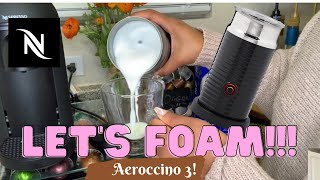 How To Foam Milk With Aeroccino 3 Make Coffee With Foam Tips amp Tricks  Easy Foamed Latte Recipe [upl. by Nyleda]