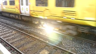 Merseyrail 507 009 making arcs at Birkdale station [upl. by Saiff]