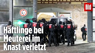 Gefängnismeuterei Polizei stürmt Knast in Thüringen  JVA Untermaßfeld [upl. by Ellenehc]